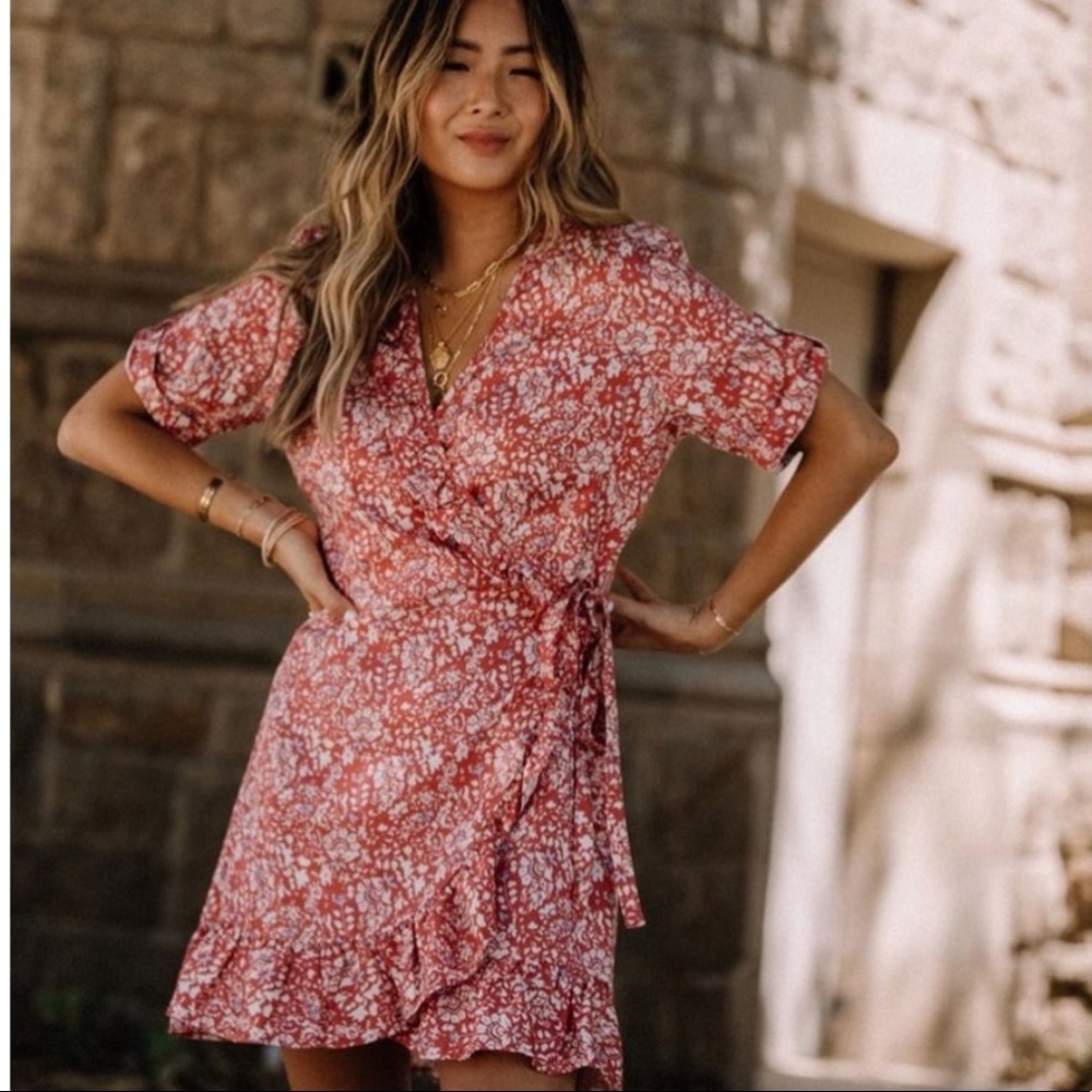 NWT Floral Wrap Dress